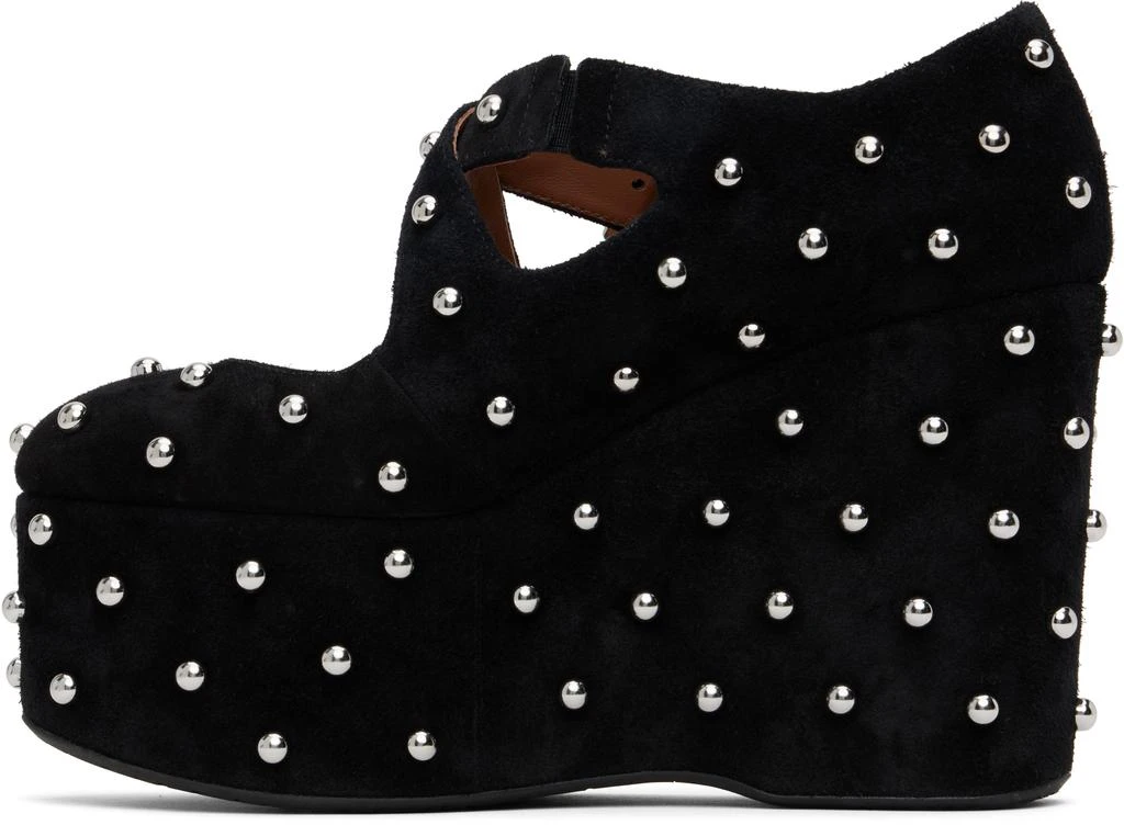 Alaïa Black Criss Cross Wedge Heels 3