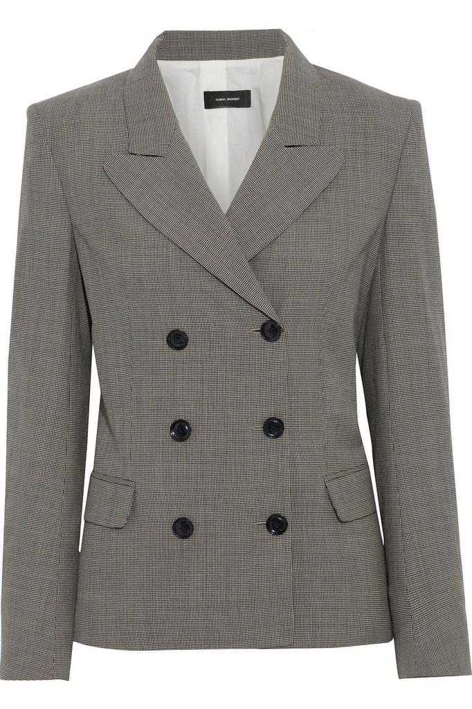 Isabel Marant Karena double-breasted houndstooth wool blazer