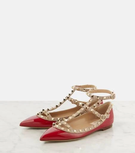 Valentino Rockstud patent leather ballet flats 5