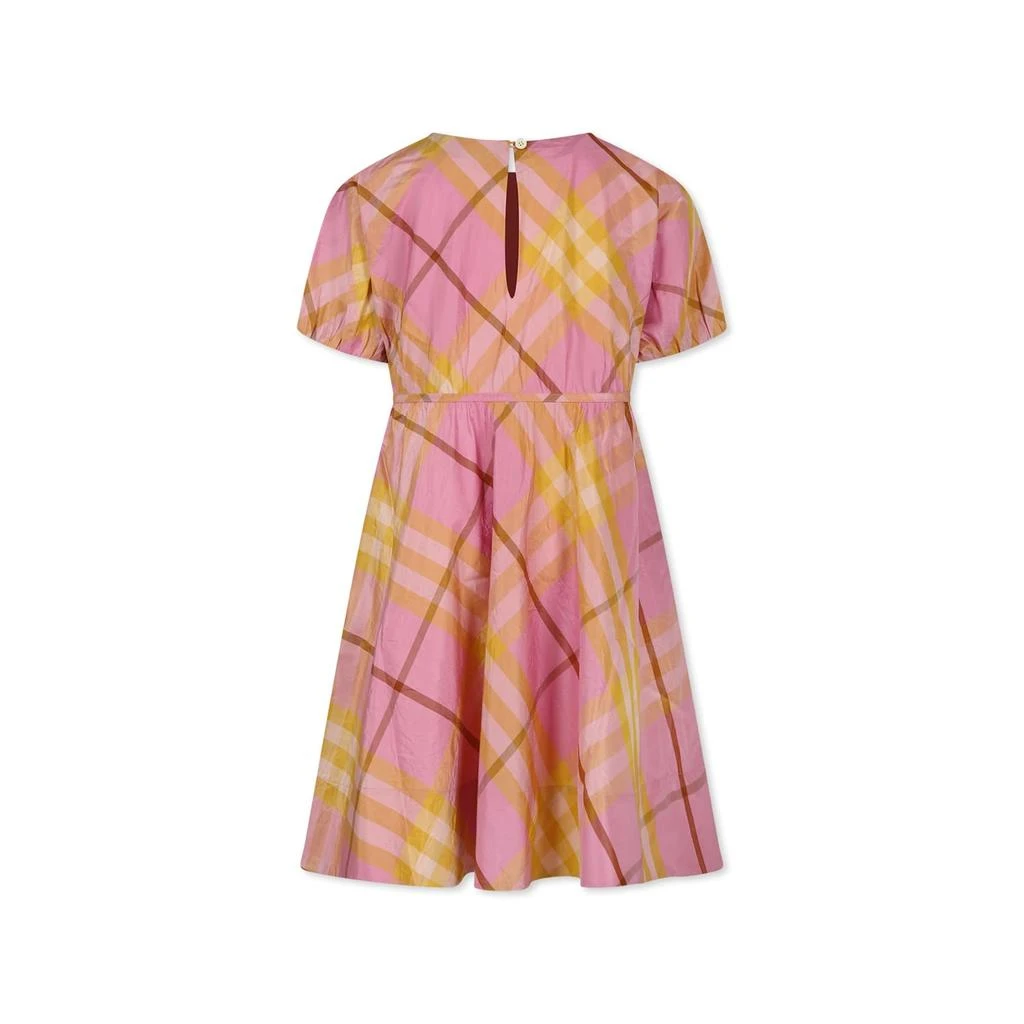 Burberry Pink Dress For Girl With Vintage Check 2