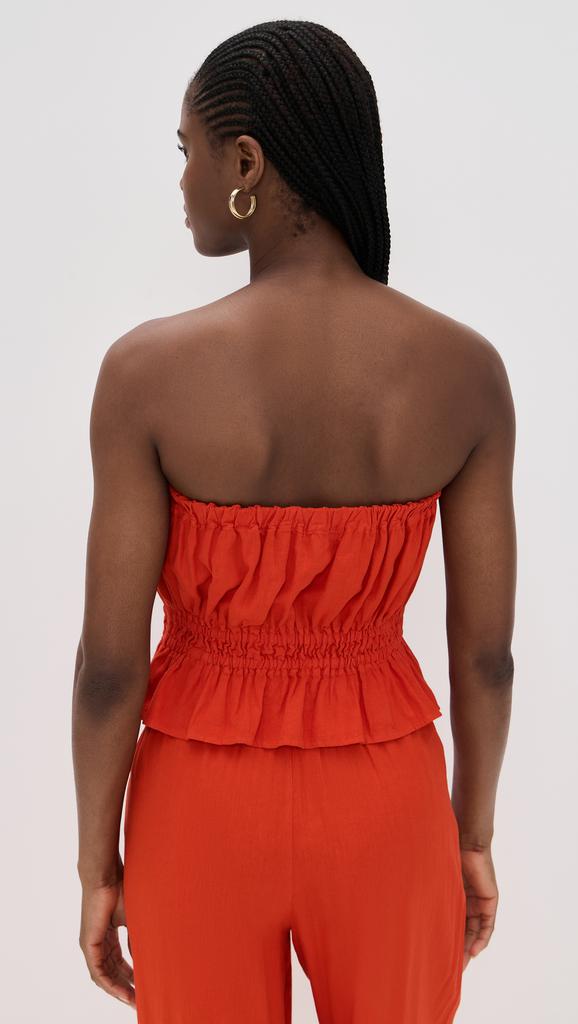 Stateside Linen Cropped Tube Top