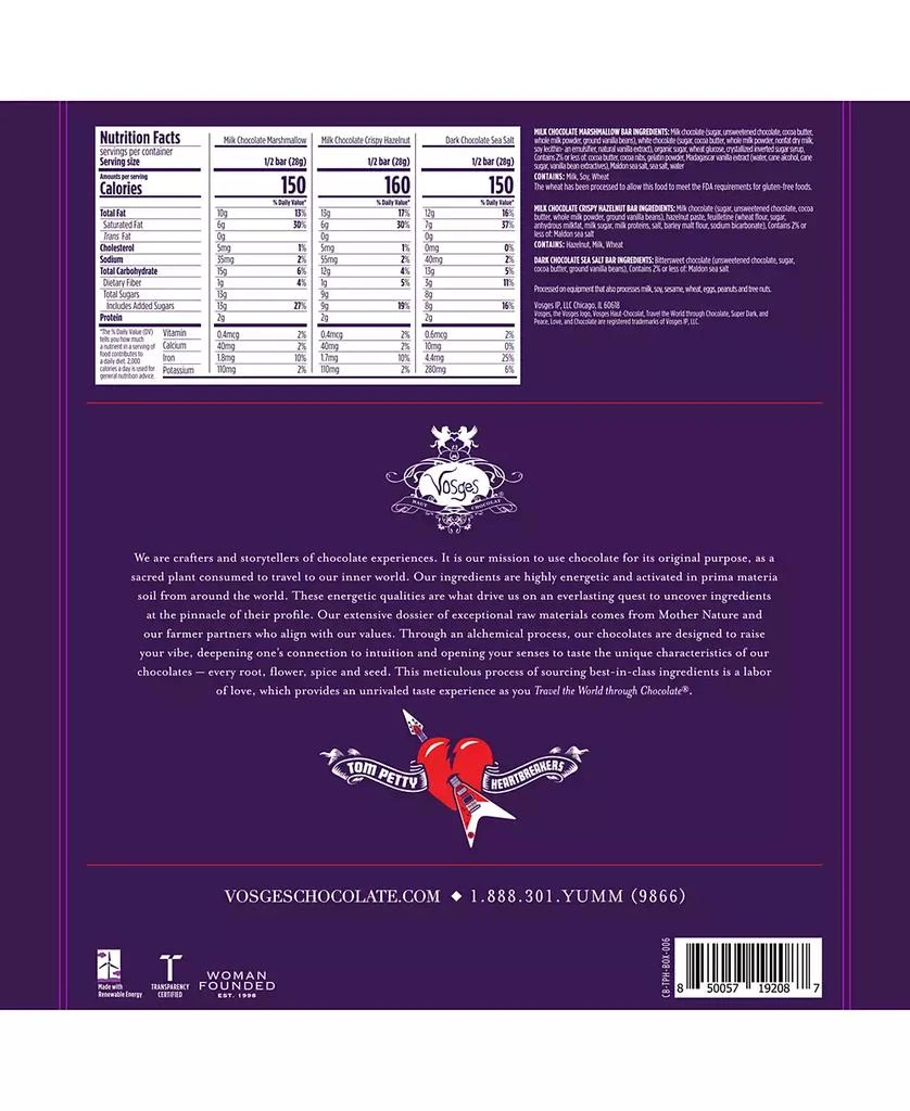 Vosges Haut-Chocolat Tom Petty x Vosges Limited Edition Chocolate Bar Gift Set, 6 Piece 4