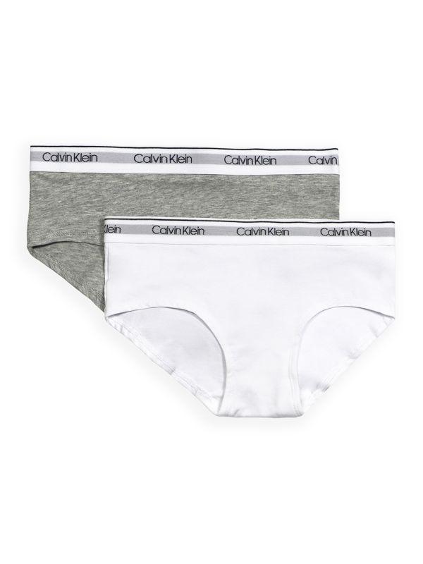 Calvin Klein Girl's 2-Pack Logo Hipster Briefs