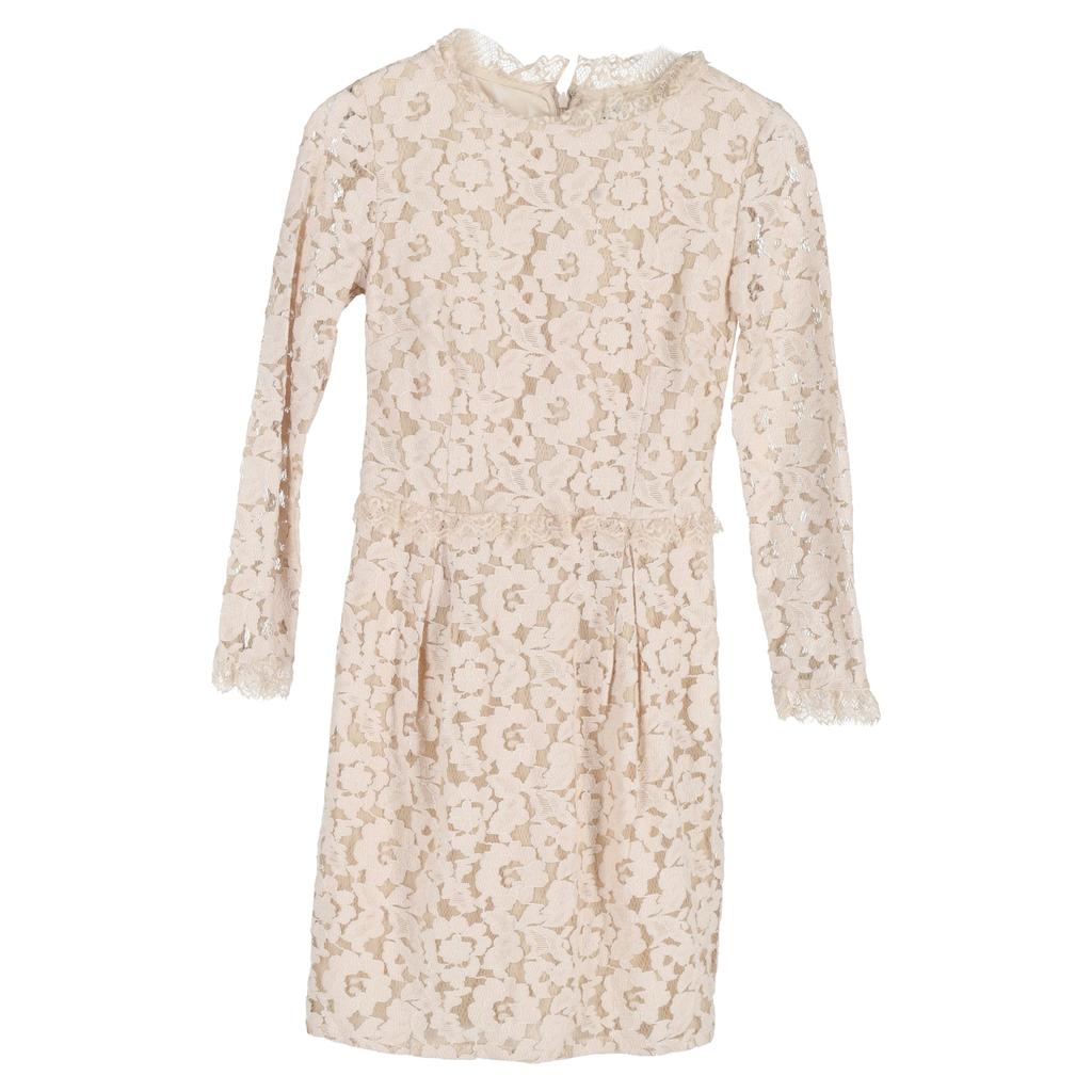 Alice by Temperley Alice by Temperley Lace Mini Dress in Beige Cotton