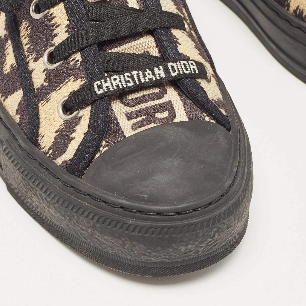 Dior Dior Beige/Black Leopard Print Canvas Walk'n'Dior Sneakers Size 37 7