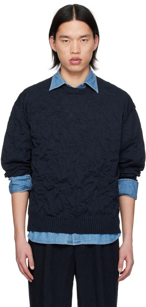 AURALEE Yellow Shetland Wool Cashmere Knit Sweater