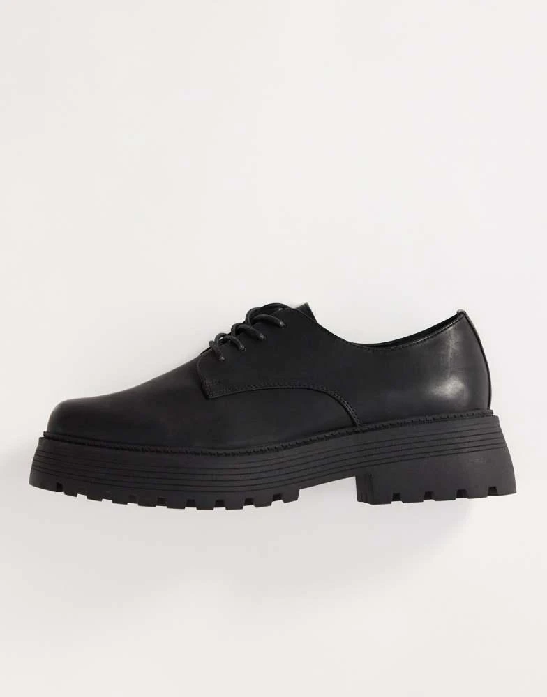 ASOS ASOS DESIGN chunky lace up derby shoes in black 2