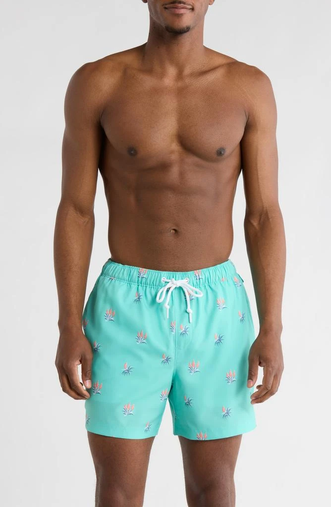 Original Penguin Retro Geo Print 5-Inch Swim Trunks