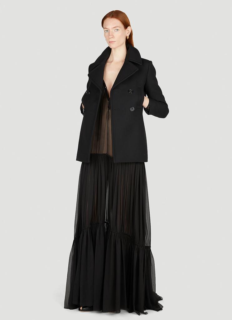 Saint Laurent Semi Sheer Maxi Dress