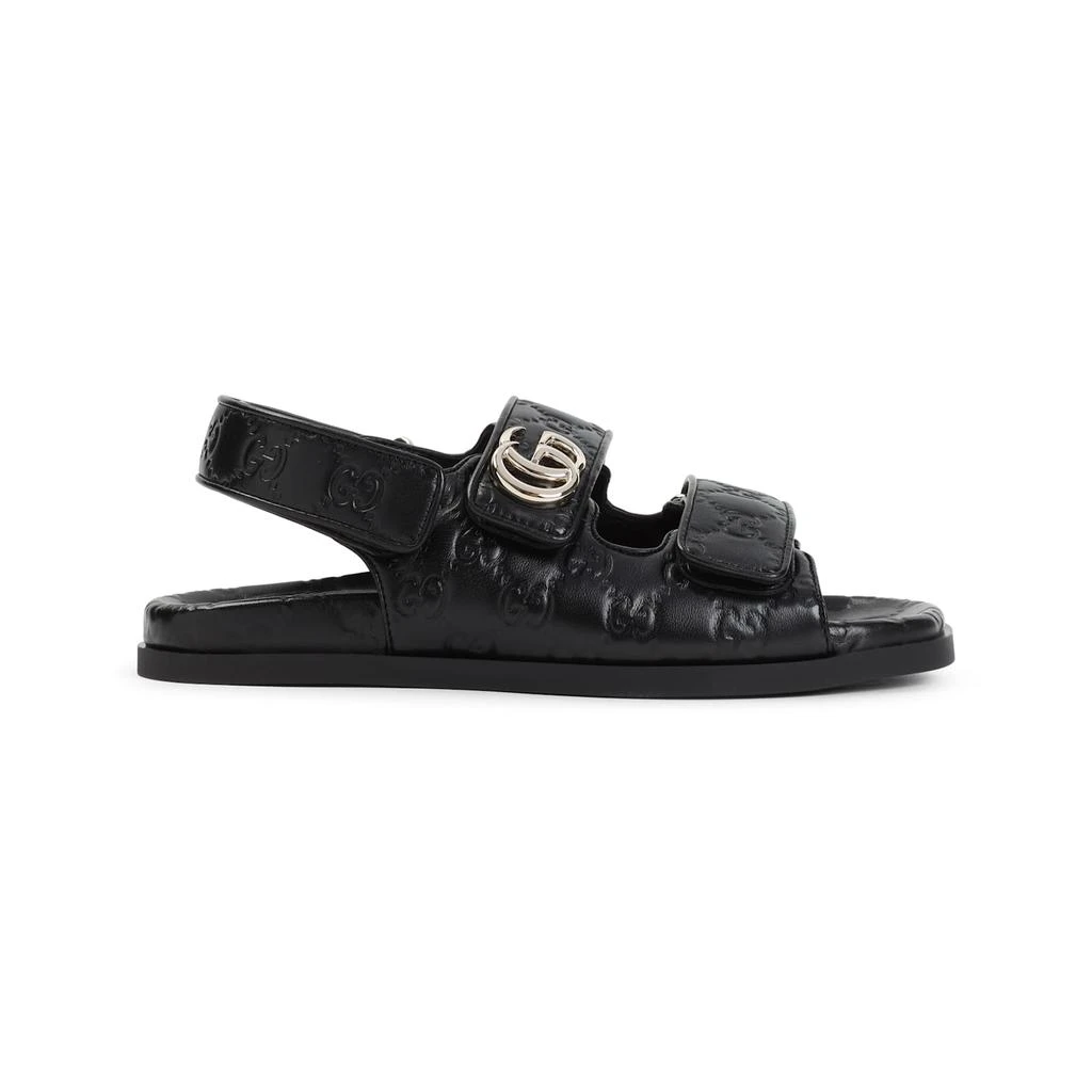 Gucci Black Leather Sandals 2
