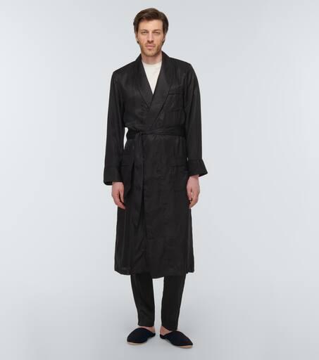 Derek Rose Douglas suede and shearling slippers