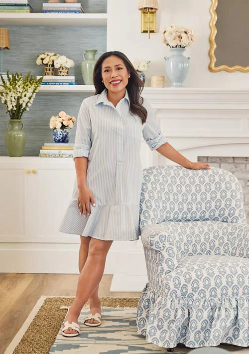 Crown & Ivy™ Ivy Society Social X Crown Ivy The Bridgehampton Shirtdress 1