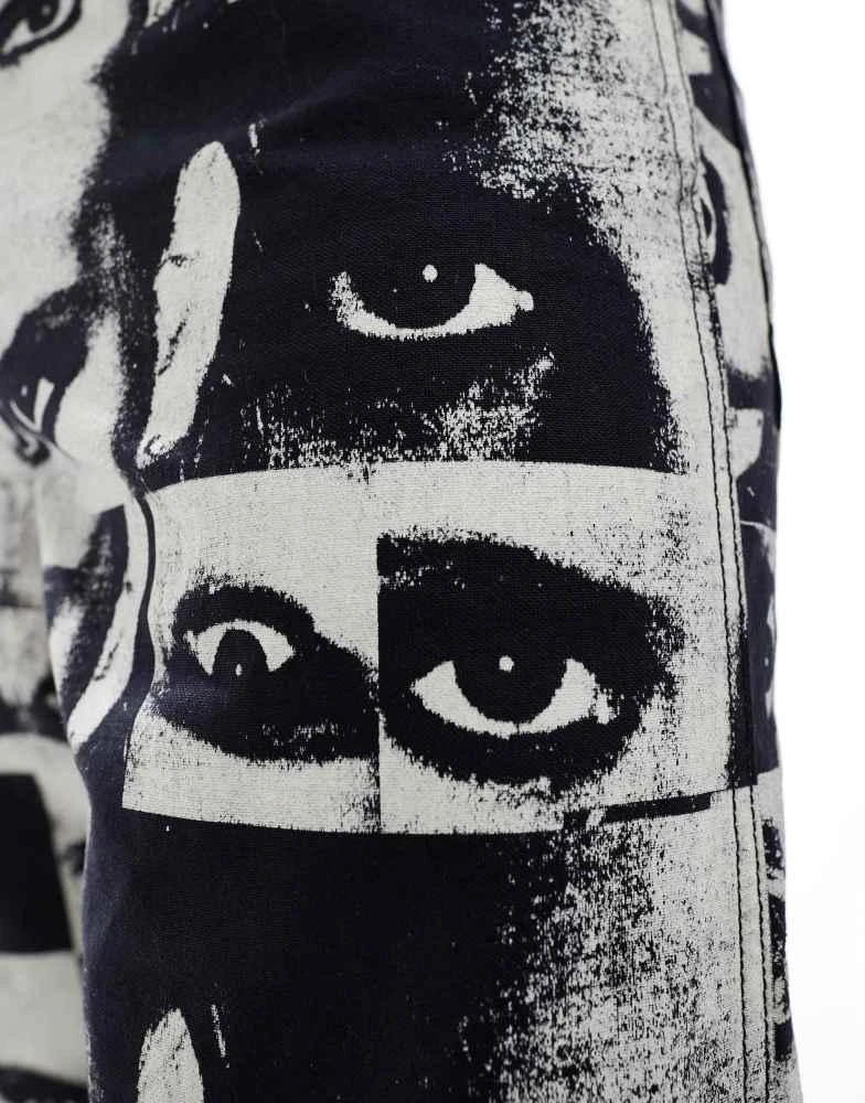 Levi's Levi's Skate jeans with all over print in white black 5