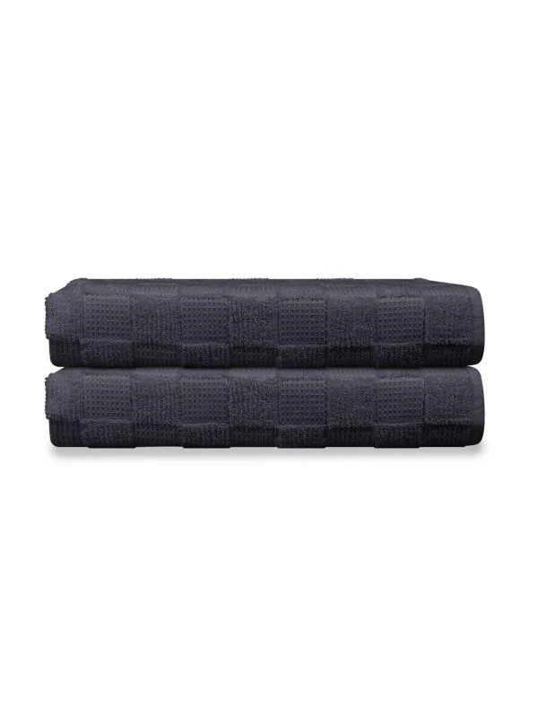 Depera Home Waffle Terry 2-Piece Turkish Cotton Bath Towel Set 1