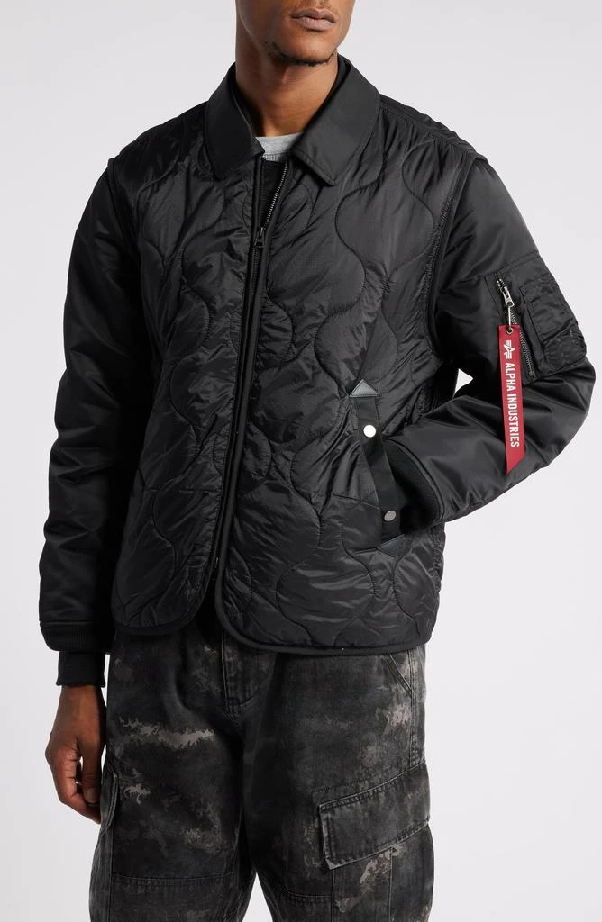 Alpha Industries Quilted Mixed Media Ripstop Utility Jacket 4