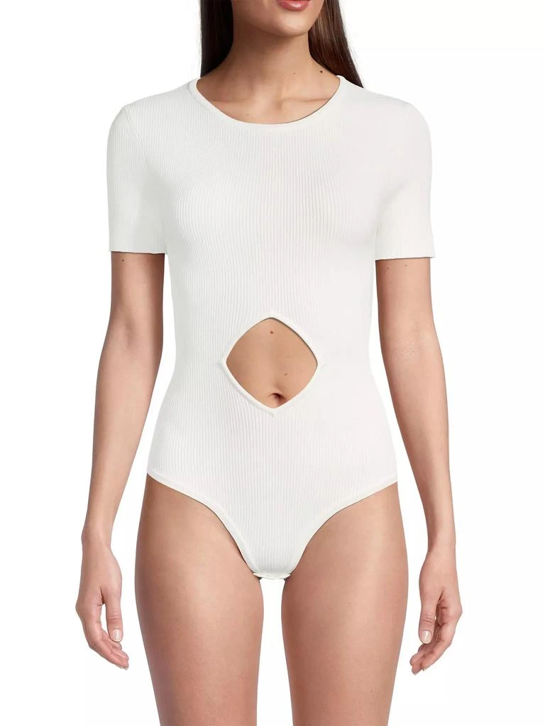 Victor Glemaud Rib-Knit Diamond Cut-Out Bodysuit 3