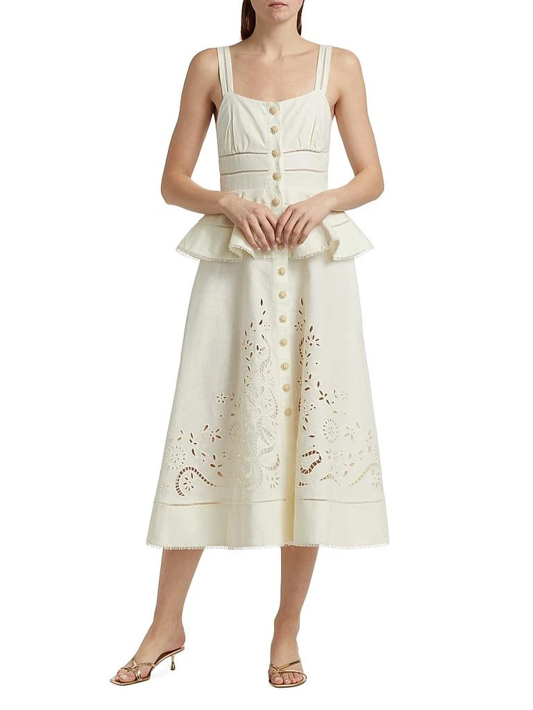 knee length dresses for ladies Lucy Paris - Rosalie Peplum Lace main image 0