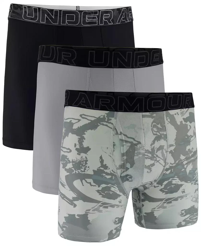 Under Armour Men's 3-Pack Performance Assorted 6" Boxer Briefs
