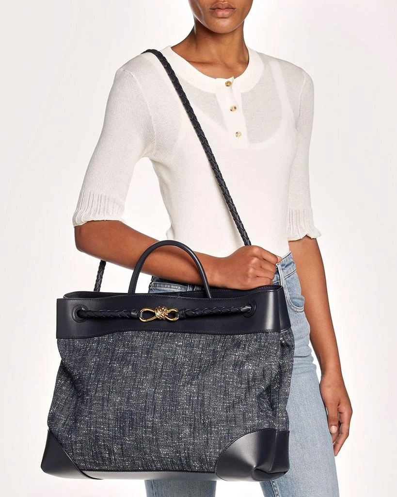 Bottega Veneta Large Andiamo Denim Top Handle Bag 2