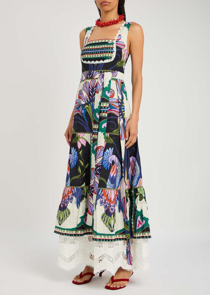 LUG VON SIGA Sena printed linen maxi dress