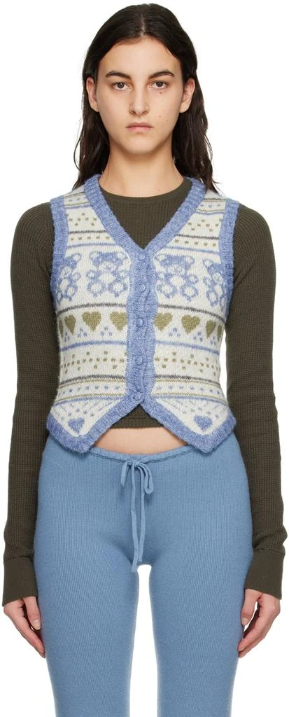 Danielle Guizio Blue Sweet Bear Vest 1