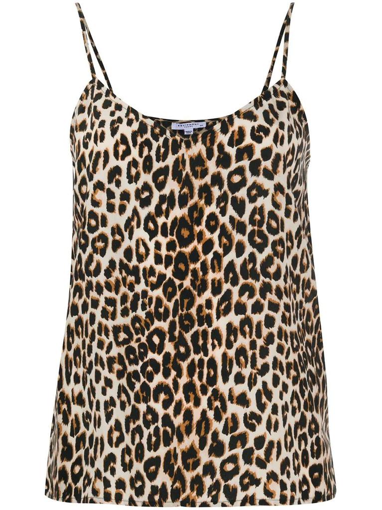Equipment Layla silk cami Leopard print tank top