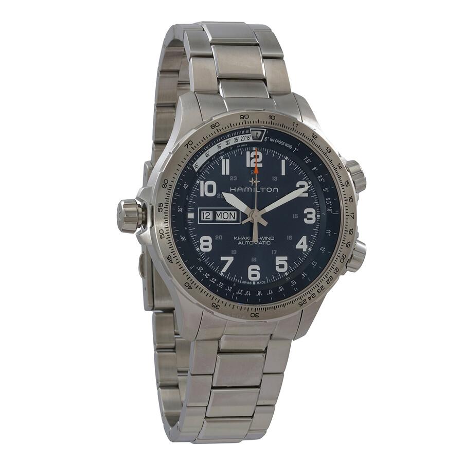 Hamilton Open Box - Hamilton Khaki Aviation X-Wind Lefty Automatic Blue Dial Men's Watch H77765141