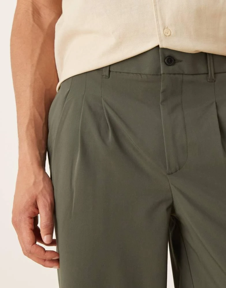 ASOS ASOS DESIGN oversized tapered trouser in green 4