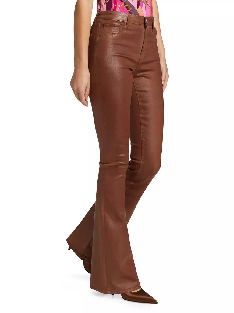 L'Agence Marty Coated High-Rise Flared Jeans 4