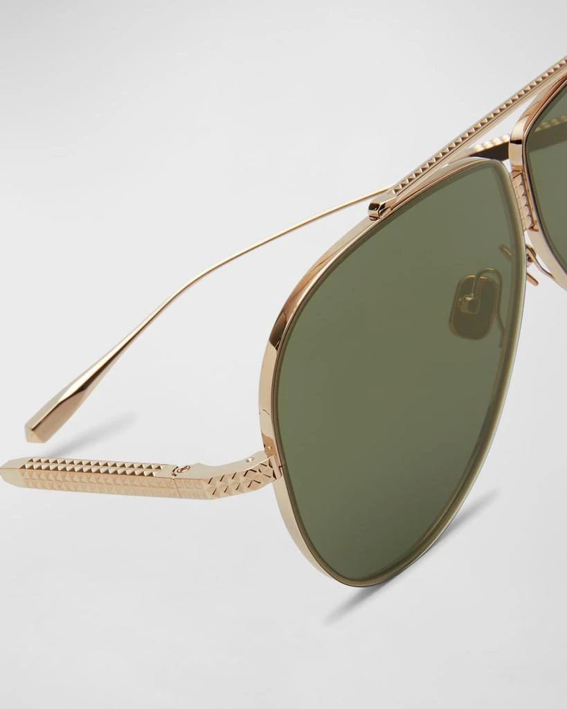 Valentino Men's XVI Double Bridge Aviator Sunglasses 4