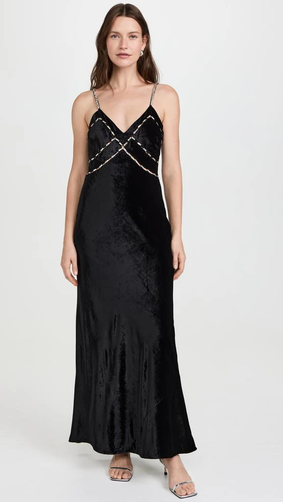 LOVESHACKFANCY Corrino Velvet Dress 6
