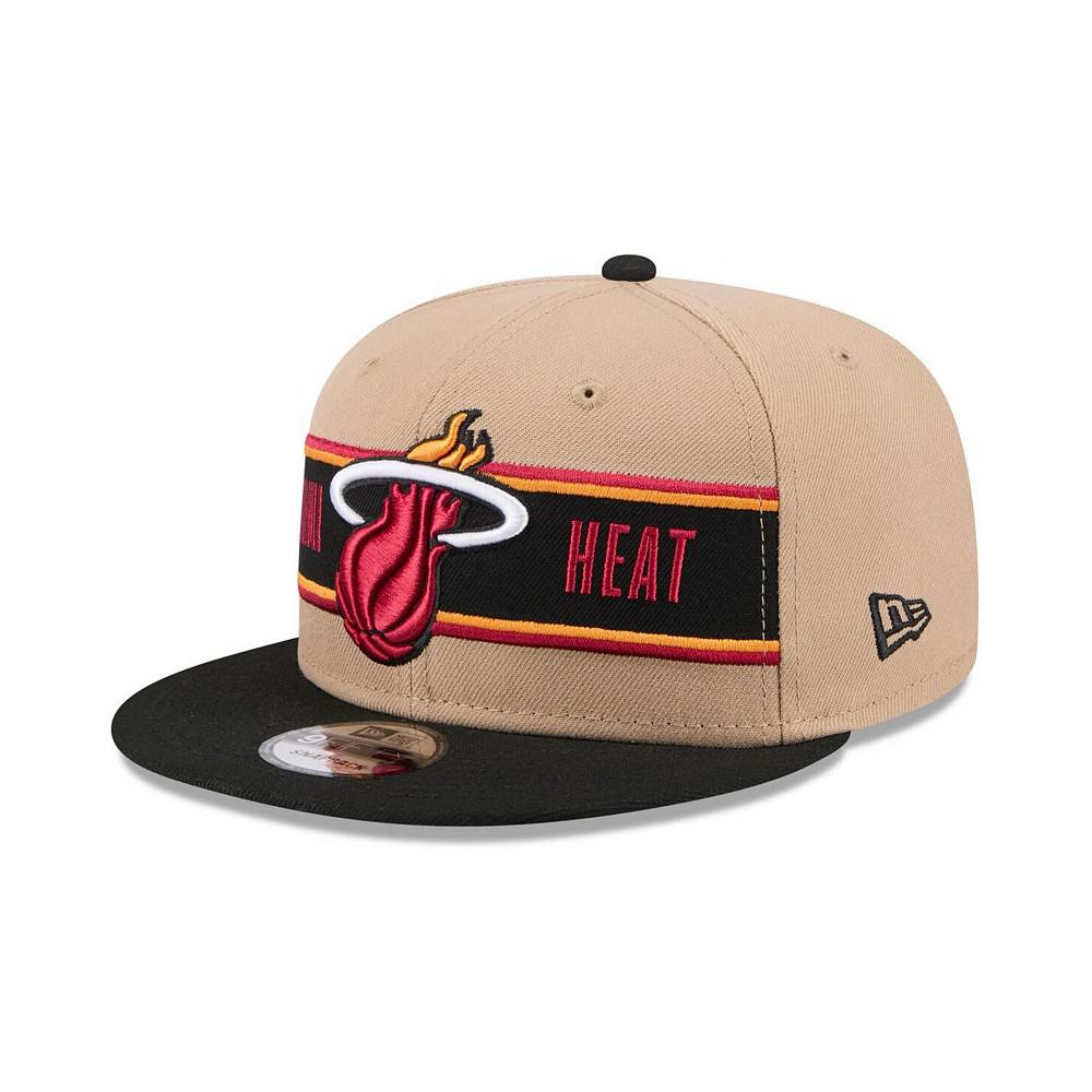 New Era Men's Tan/Black Miami Heat 2024 NBA Draft 9FIFTY Snapback Hat