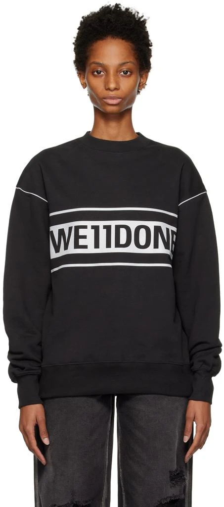 We11done Black Reflective Sweatshirt 1