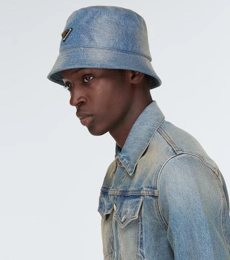 Prada Logo denim bucket hat 3