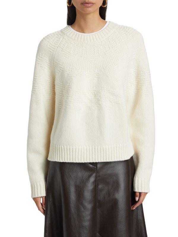 Vince Textured Raglan Wool Fair Isle Sweater