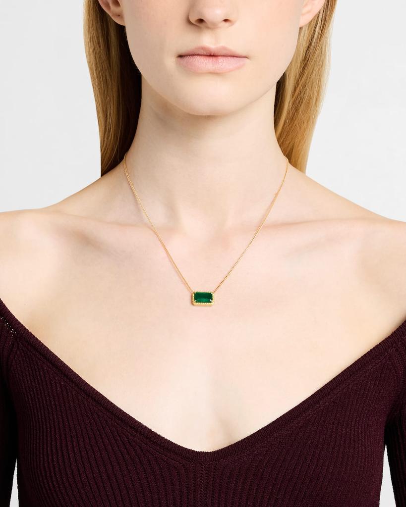 Dominique Cohen 18K Yellow Gold Yellow Diamonds and East-West Emerald Layering Choker Necklace