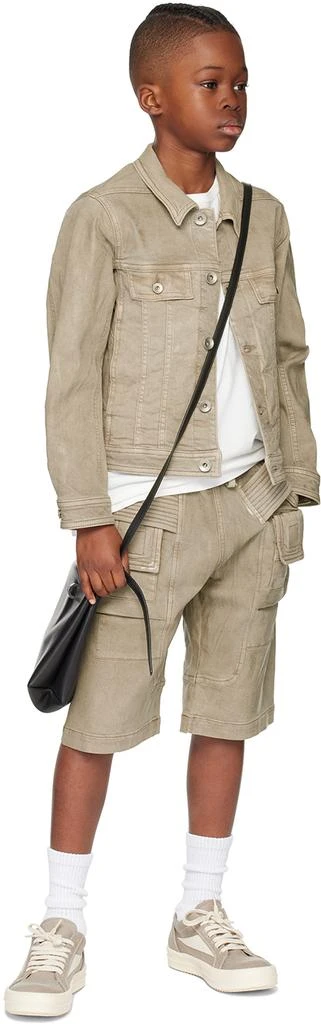 Rick Owens Kids Off-White Creatch Cargo Pods Denim Shorts 4