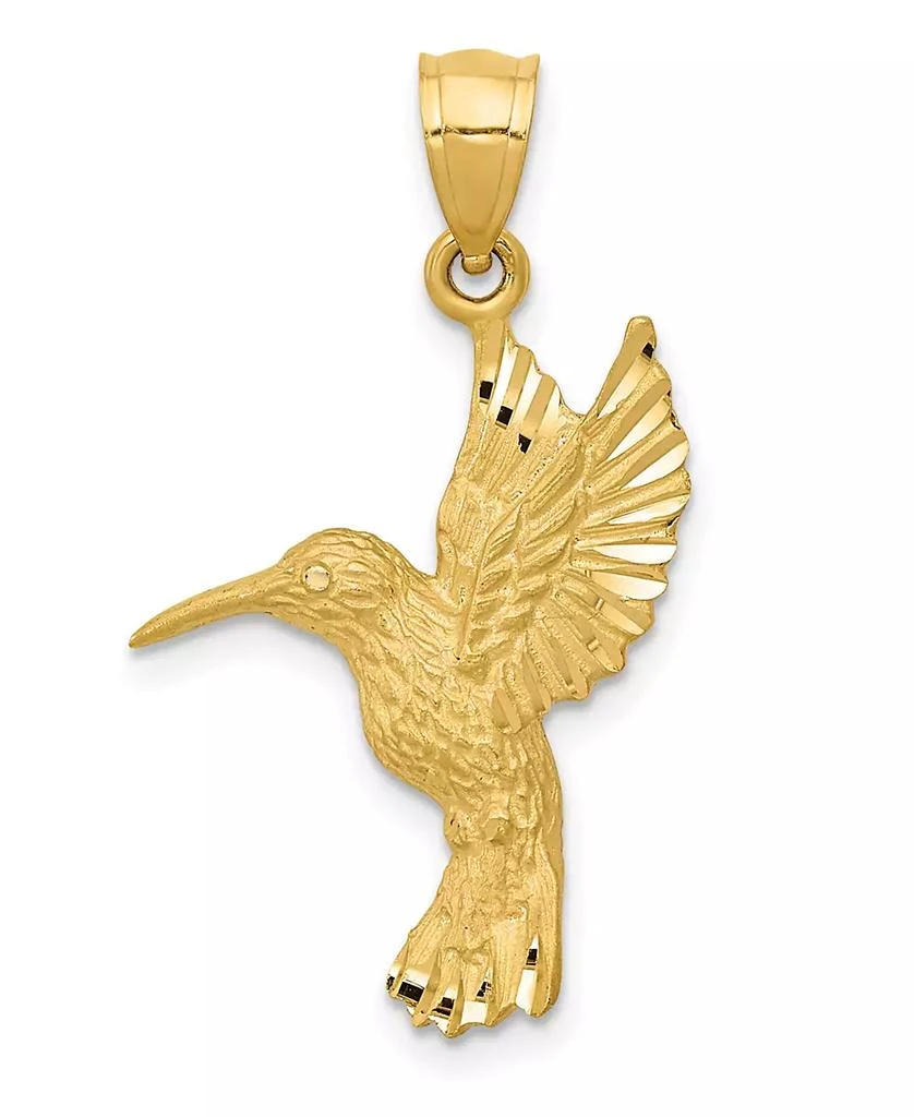 Macy's Hummingbird Pendant in 14k Yellow Gold 1