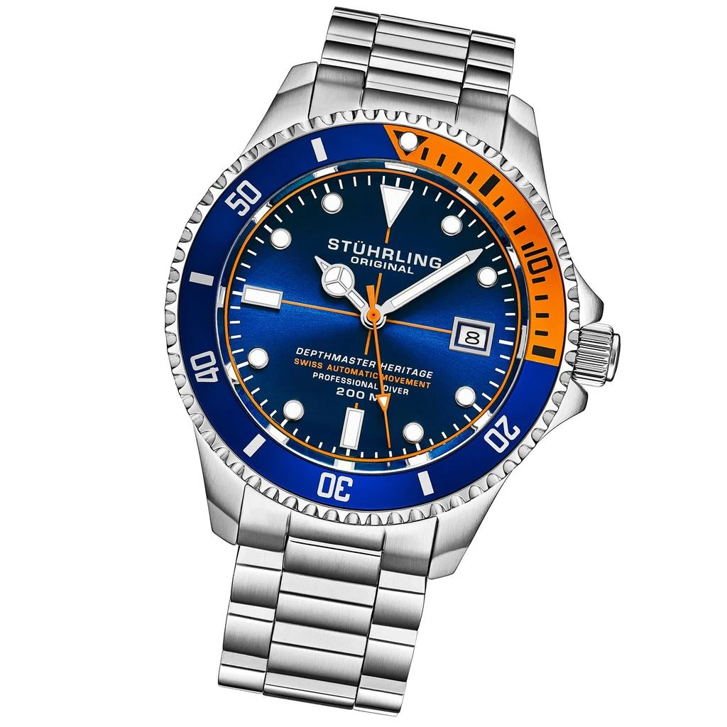 Stuhrling Original Swiss Automatic Depthmaster Heritage 883H 42mm Diver 6