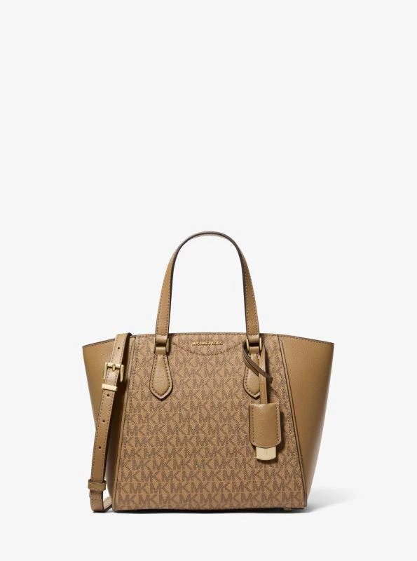 Michael Kors Taryn Small Signature Logo and Leather Convertible Crossbody Bag