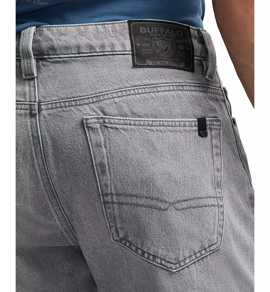 BUFFALO David Bitton Men's Straight Driven Relaxed Fit Gray Jeans 5