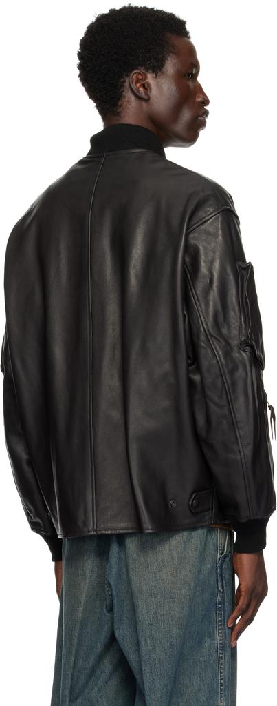 ジャケット・アウター BEAMS PLUS MIL Flight Jacket Leather Shop Black MIL Flight Leather Jacket on Sale at BeyondStyle