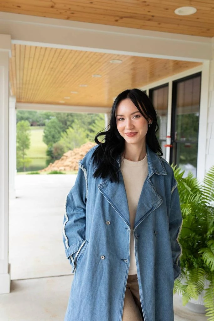 Q2 Q2 - Stars Hollow Denim Trench Coat