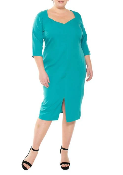 ALEXIA ADMOR Admor Plus Size Sweetheart 3 4 Sleeve Sheath Dress 1