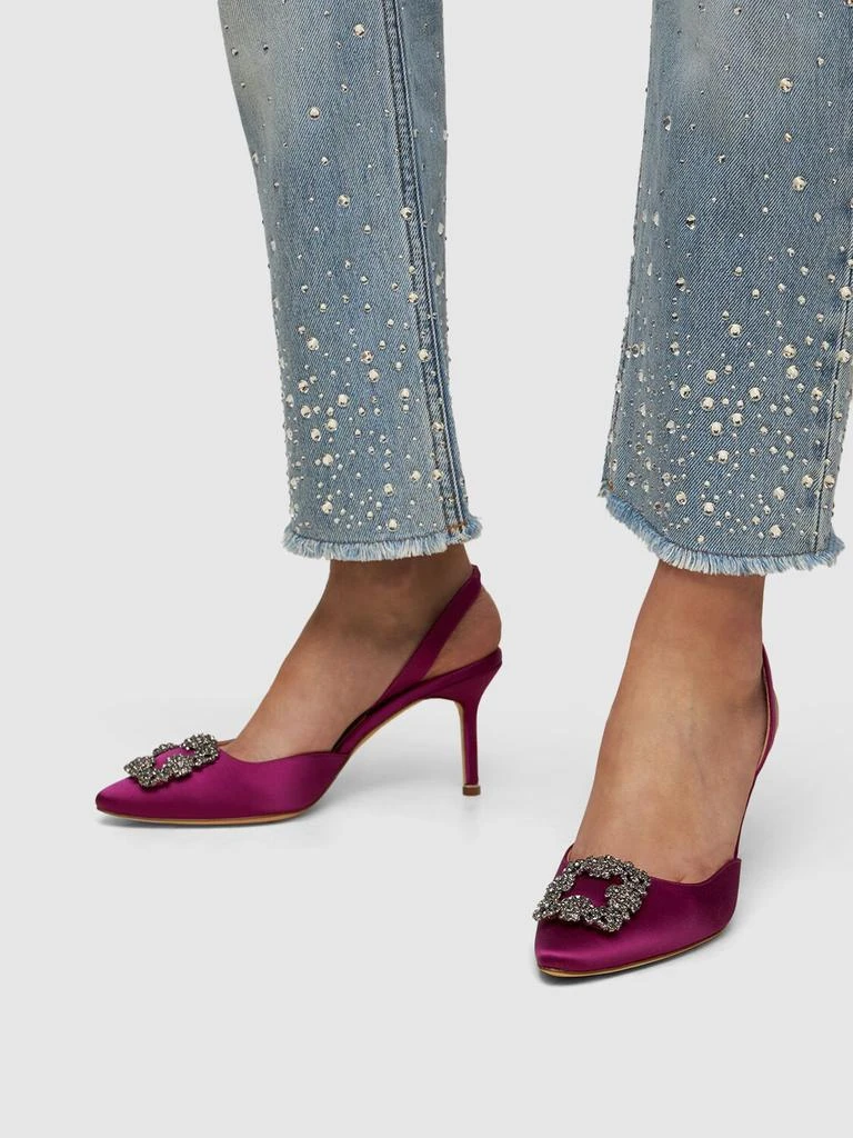 Manolo Blahnik 70mm Hangisli Satin Pumps 1