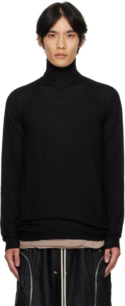 Rick Owens Black Concordians Level Turtle Sweater 1