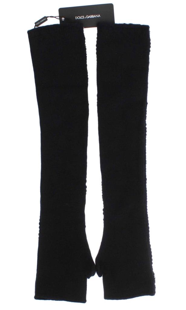 Dolce & Gabbana Sequin-Embellished Cashmere Fingerless Women's Gloves