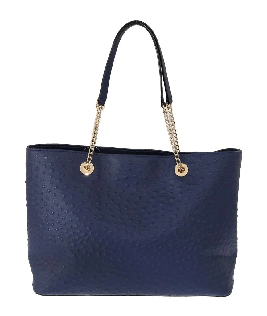 Kate Spade Kate Spade Blue Leather Halsey la vita Ostrich Handbag 2