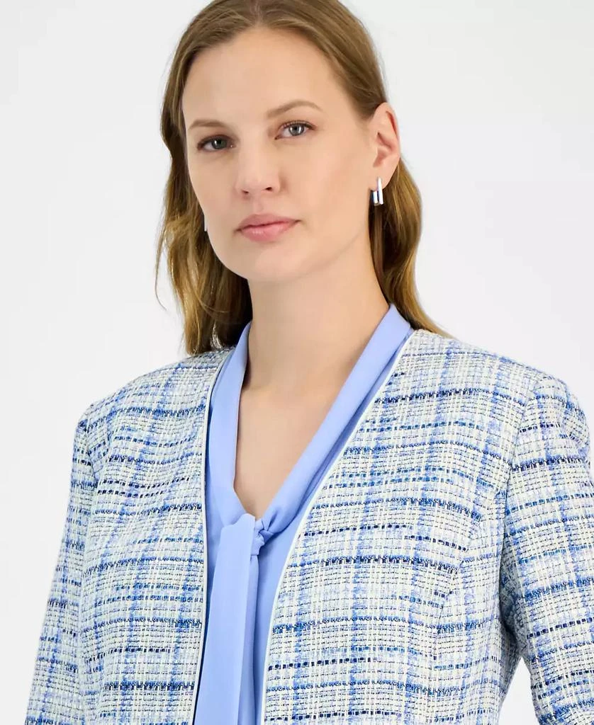 Kasper Women's Tweed 3/4-Sleeve Open-Front Blazer, Regular & Petite 3