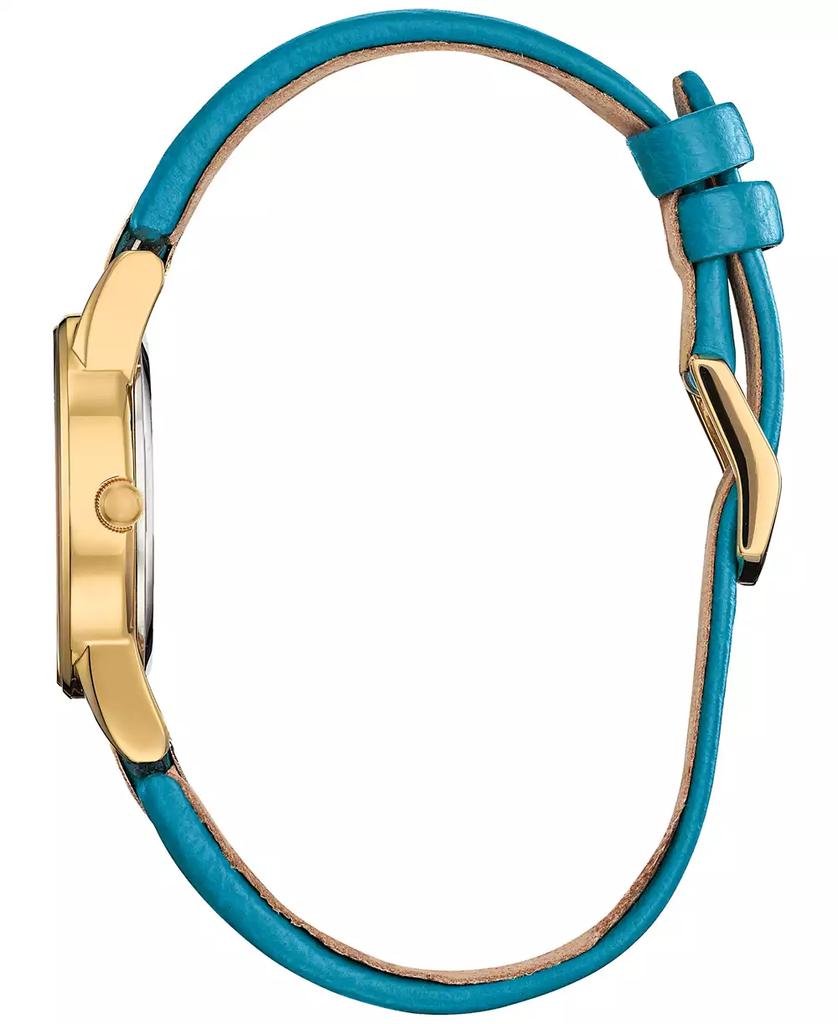 Citizen Eco-Drive Women's Disney Aladdin's 30th Anniversary Teal Leather Strap Watch 30mm Gift Set